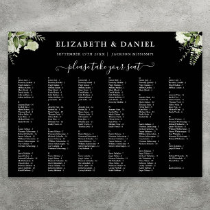 Poster Sinal de assento de casamento com vegetação com 20
