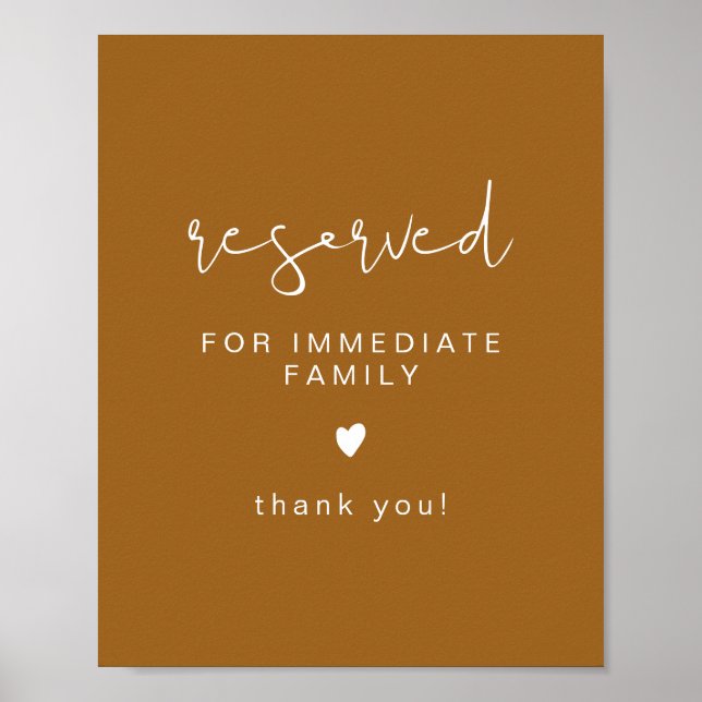 Poster Sinal de Assentos Reservados para Casamento INDIE  (Frente)