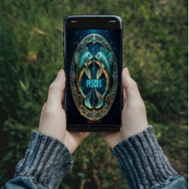 Poster sinal de astrologia de peixes