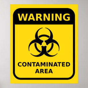 Poster Sinal de aviso do Biohazard
