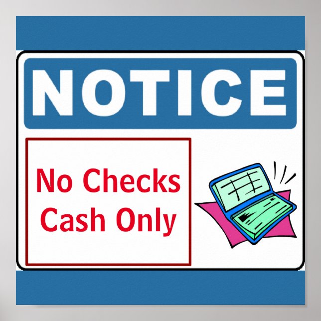 Poster Sinal de aviso, sem verificação adicionar texto, S (Frente)