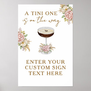 Poster Sinal de Babá com Pink Espresso Martini Personaliz