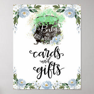 Poster Sinal de Baby Shower de Halloween para Cartões e P