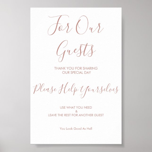 Poster Sinal de Banheira de Evento (Frente)