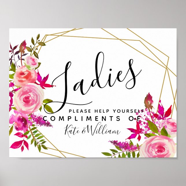 Pôster Sinal de banheiro feminino - cesto de banheiro Cry (Frente)