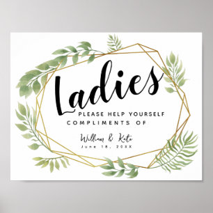 Poster Sinal de banheiro feminino - cesto de banheiro Cry