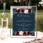 Poster Sinal de Bar de Casamento de Bloom Radiante | MARI<br><div class="desc">Convide os convidados a agarrar uma libação favorita com o nosso charmoso sinal de bar de casamento. O sinal de bar 11x14 apresenta "o bar está aberto" em letras de escrita de caligrafia. Personalize com suas ofertas de bebidas especiais ou bebidas com seis campos de texto personalizados em um fundo...</div>