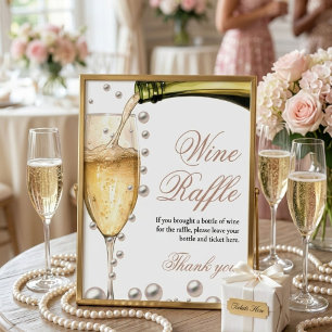 Poster Sinal de bar de chá de panela Perals e Prosecco