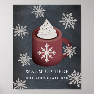 Poster Sinal de Bar de Chocolate Preto