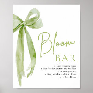 Poster Sinal de Bar de Flor do Chá de panela Verde Sinal 
