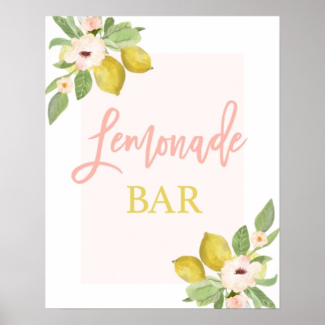 Poster Sinal de Bar de limonada (Frente)