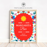 Sinal de Bar de Margarita Mexicana Fiesta para Chá