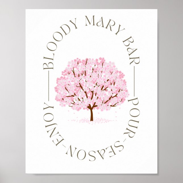 Poster Sinal de Bar de Maria para a festa do Blossom de C (Frente)
