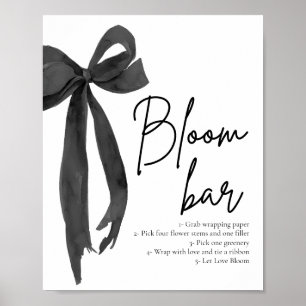 Poster Sinal de Bar de Sangue do Arco Negro Elegante Mode