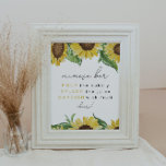 Poster Sinal de Bar de Sunflower Mimosa - Rússia da EMMA<br><div class="desc">Este sinal de bar mimosa apresenta girassóis de cor d'água rústica e uma fonte de script limpa. Este sinal é perfeito para o celeiro do seu país ou para o evento do tema de outono.</div>