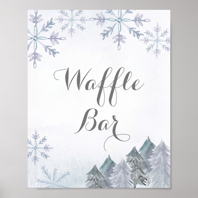 Poster Sinal de Bar de Waffle Silver Winter Mistura (Frente)