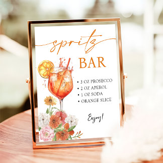 Poster Sinal de Bar do Aperol Spritz