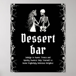 Poster Sinal de Bar do Deserto do Halloween Negro - Gótic