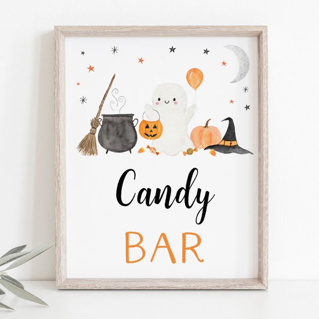 Poster Sinal de Bar do Fantasma Halloween Candy (Criador carregado)