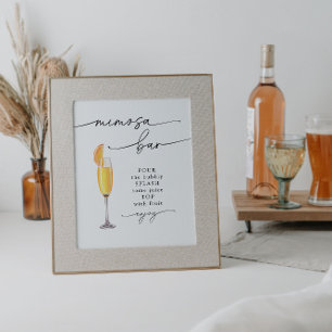 Poster Sinal de Bar Elegante Mimosa