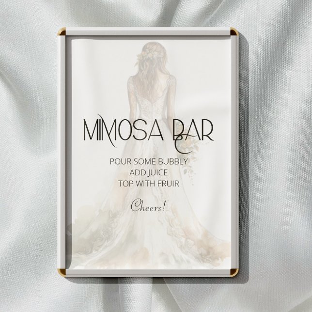 Poster Sinal de Bar Gown Mimosa (Criador carregado)