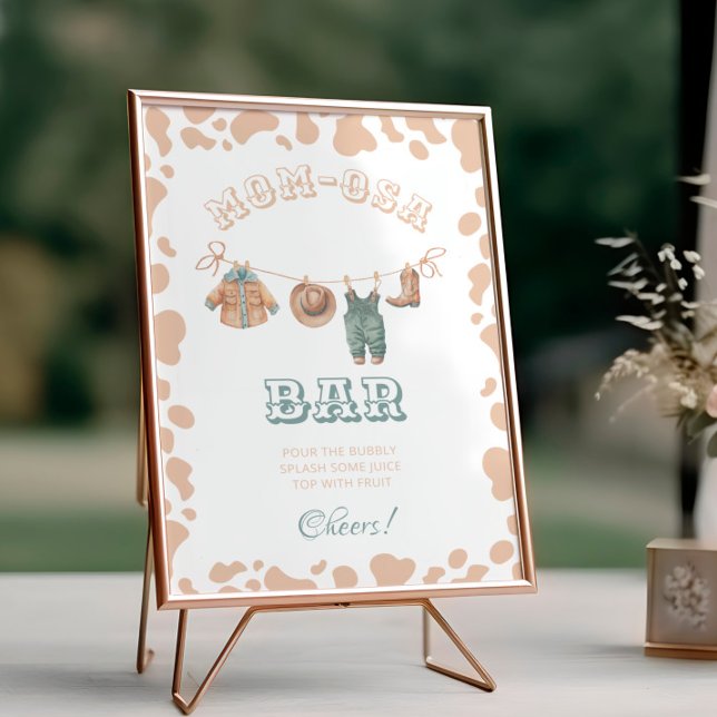 Poster Sinal de Bar Mãe-osa do Chá de fraldas Ocidental d (Criador carregado)