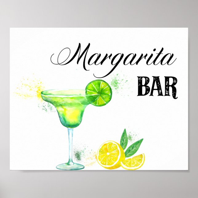 Poster Sinal de Bar Margarita (Frente)