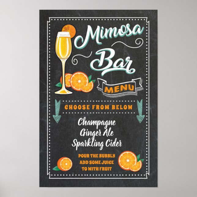 Poster Sinal de Bar Mimosa (Frente)