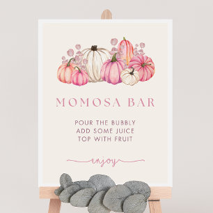 Poster Sinal de Bar Momosa Chá de fraldas de Abóbora