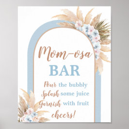 Poster Sinal de Bar Momosa do Arch da Grama Azul