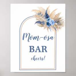 Poster Sinal de Bar Momosa do Arch da Grama Pampas