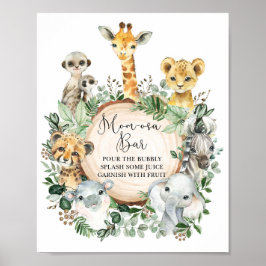 Poster Sinal de Bar Momosa - Selva Russa Safari Animais M