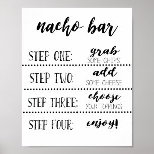 Poster Sinal de Bar Nacho, Faça seus próprios Nachos