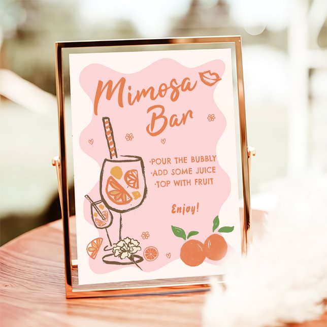 Poster Sinal de Bar Spritz Mimosa (Criador carregado)