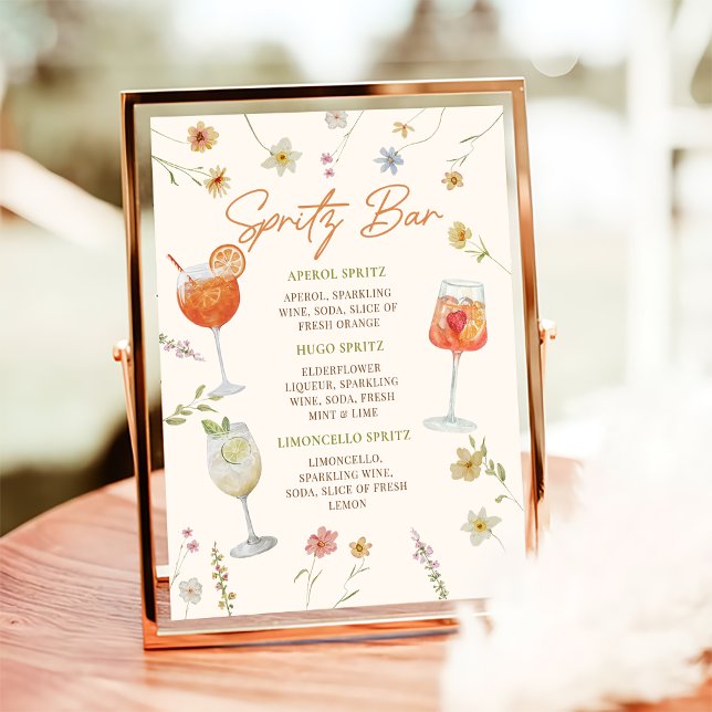 Poster Sinal de Bar Spritz | Sinal de Aperol Spritz (Criador carregado)