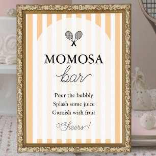 Poster Sinal de Bar Tênis Chic Laranja Momosa