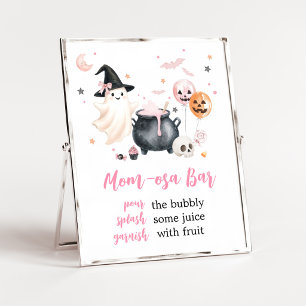 Poster Sinal de barra da mamãe Osa Fantasma Rosa Pequeno