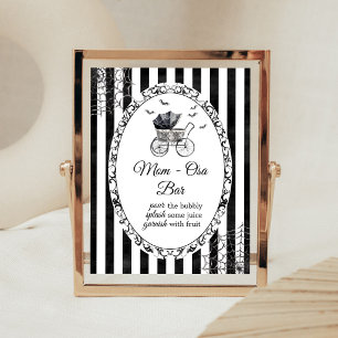 Poster Sinal de Barra de Mamãe Osa para Carrinho Gótico d