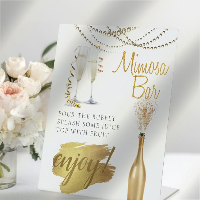 Poster Sinal de Barra de Mimosa para Café da Manhã de Noi (Criador carregado)