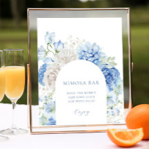 Sinal de barra de Mimosa para Chá de Noiva com Arc
