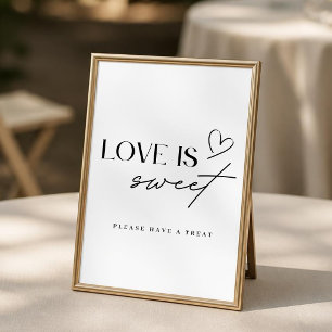 Poster Sinal de Barra de Sobremesa de Casamento Minimalis