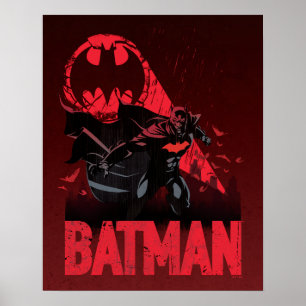 Poster Sinal de Bat Batman Crimson