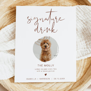 Poster Sinal de Bebida CORIANDER Boho 1 Foto Pet
