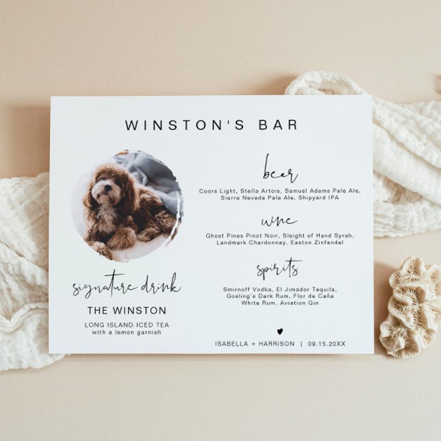 Poster Sinal de Bebida de Assinatura da ADELLA Moderna 1  (Criador carregado)