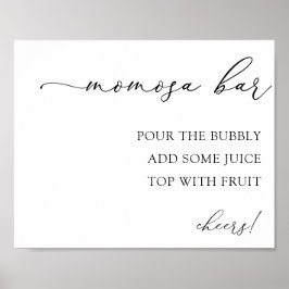 Poster Sinal de bebida do Chá de fraldas Momosa