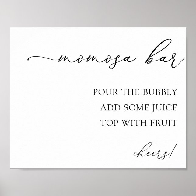 Poster Sinal de bebida do Chá de fraldas Momosa (Frente)