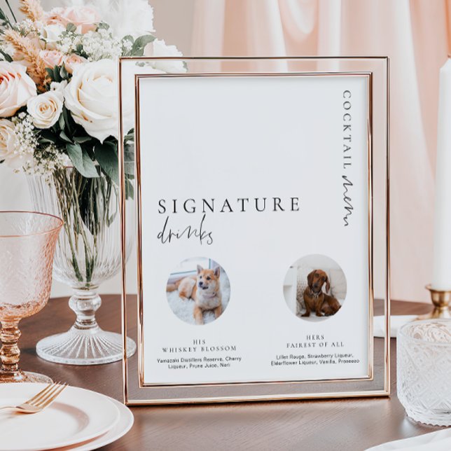 Poster Sinal de bebidas assinado Estelle Modern Minimal P (Criador carregado)