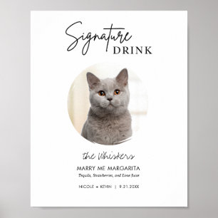 Poster Sinal de bebidas personalizadas para casamento de 