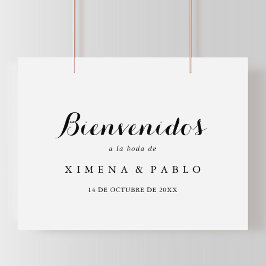 Poster Sinal de Bienvenidos Casados Espanhol