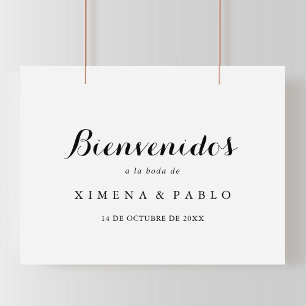 Poster Sinal de Bienvenidos Casados Espanhol